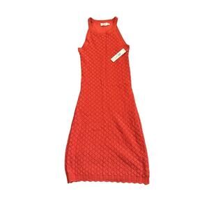 Eliza J Red Lace Sheath Dress Size Medium  Sleeveless Cotton. New